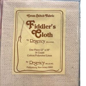 Regency Cross Stitch‎ Fabric 14 Count Fiddler’s Cloth 12x18" NEW Cotton Linen